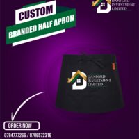 Branded half apron